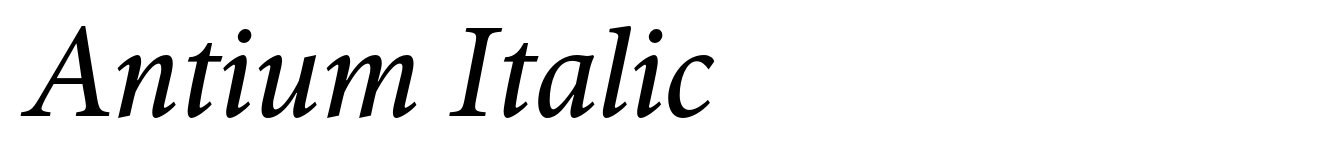 Antium Italic